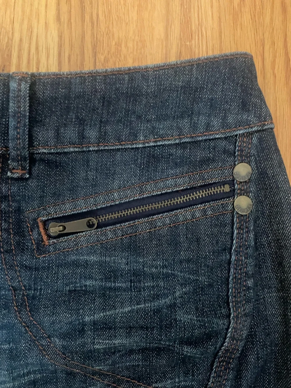 Denim mini skirt